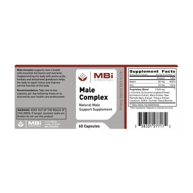 MBi Nutraceuticals Male Complex Glandular Tissue Concentrate 60 Capsules