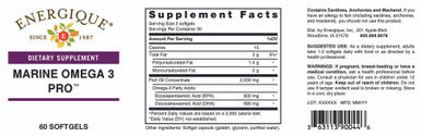 Energique MARINE OMEGA 3 Pro (MARINE EPA) 60 SOFTGELS