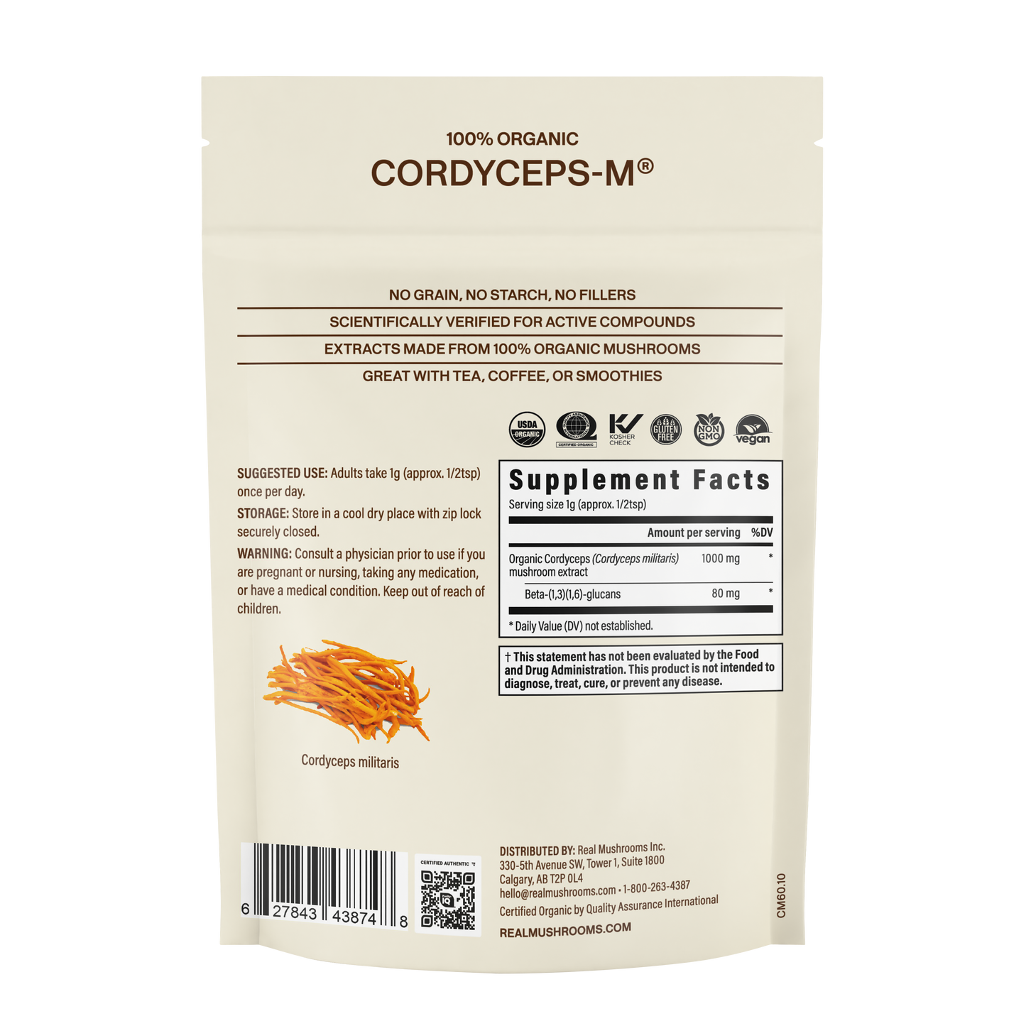 Cordyceps Mushroom Extract Bulk Powder
