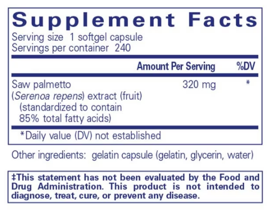 Saw Palmetto 320 mg (240 Caps)