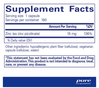 Zinc 15 (180 Capsules)