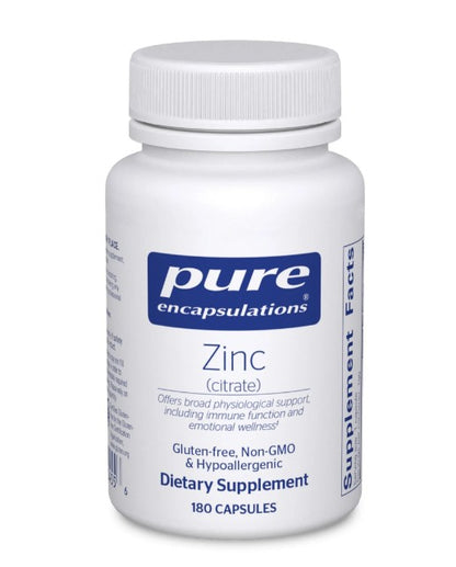Zinc (Citrate 180 Capsules)