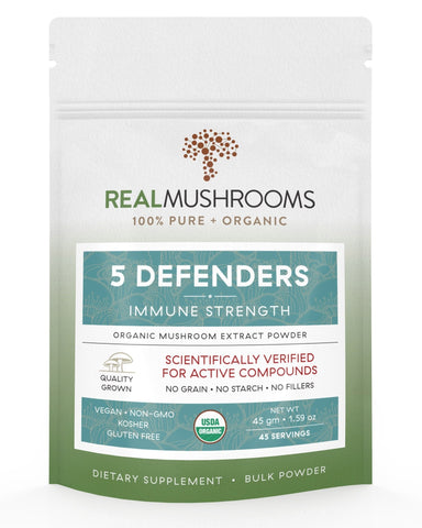 5 Defenders Organic Mushroom Bulk Powder